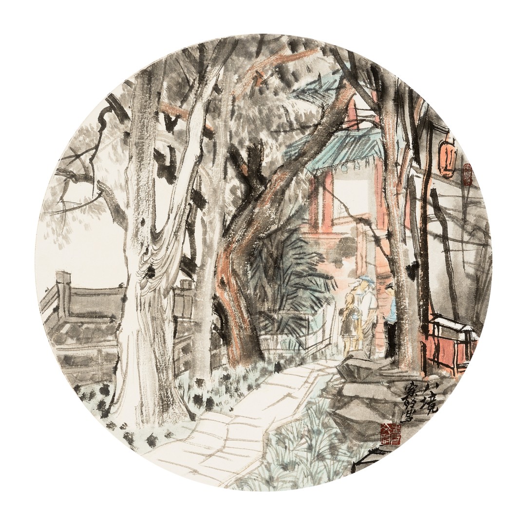索启 《八境》 中国画50cmX50cm.jpg